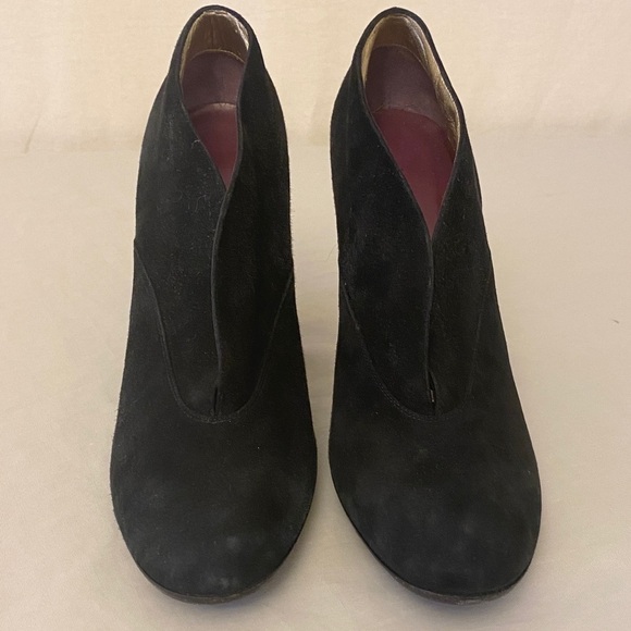 MARC JACOBS Suede Black Booties Made In Italy Sz 39 Euro (US 8) Shoes Heels - Picture 5 of 12